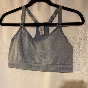 Reebok pale blue grey size Large sports bra